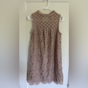 Taupe lace dress
